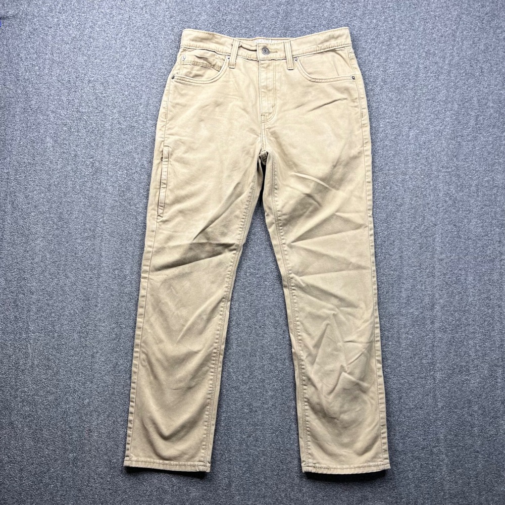 Denizen Levi's 231 Pants Mens 30x30 Khaki Tan Fits 30x28 Athletic Fit Cotton